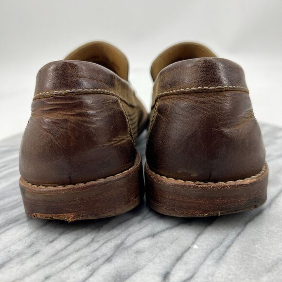 Tommy Bahama Felton Loafer Mens 8 Brown Leather Perforated Slip On Round Toe * - Picture 3 of 12